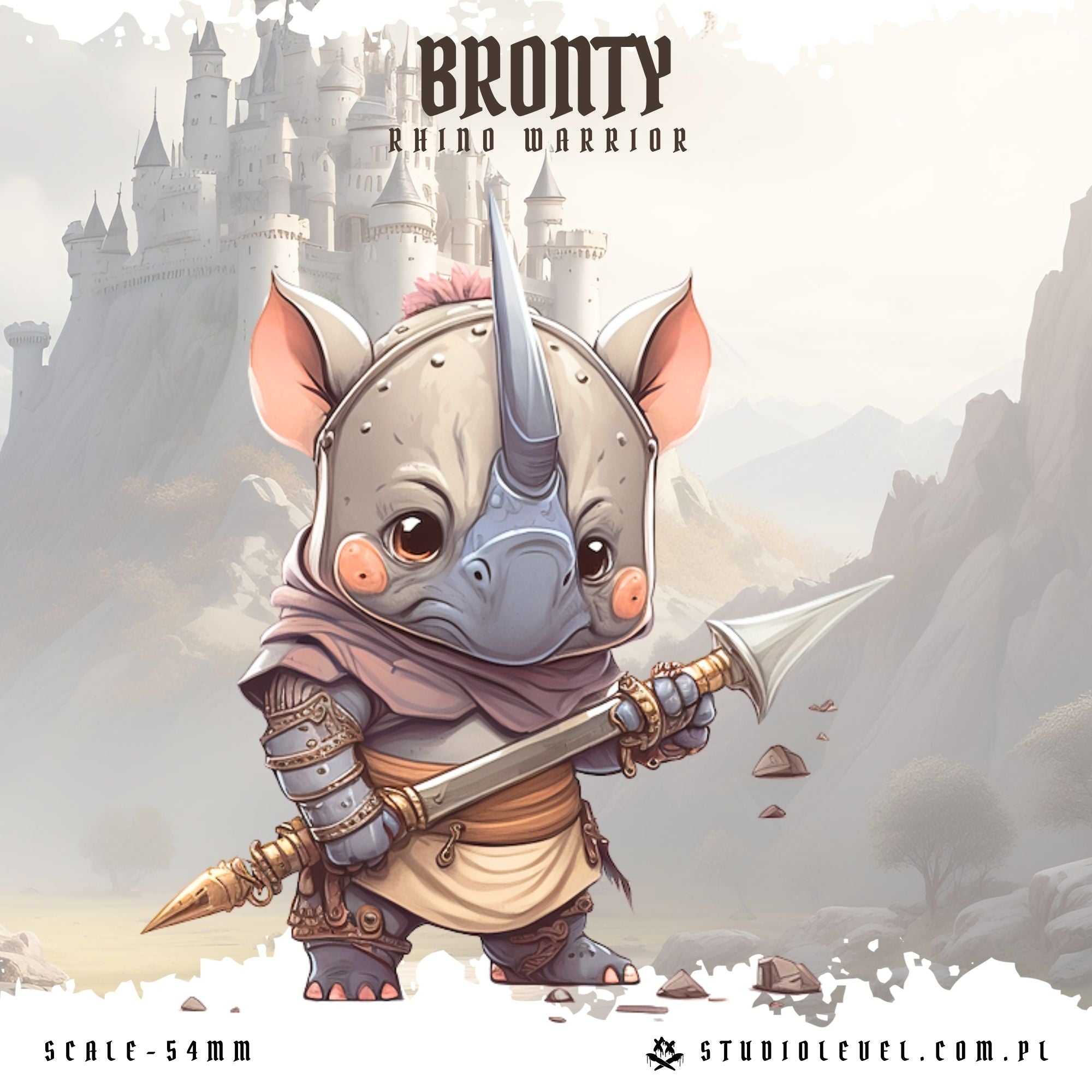 Bronty: Rhino Warrior - 54mm