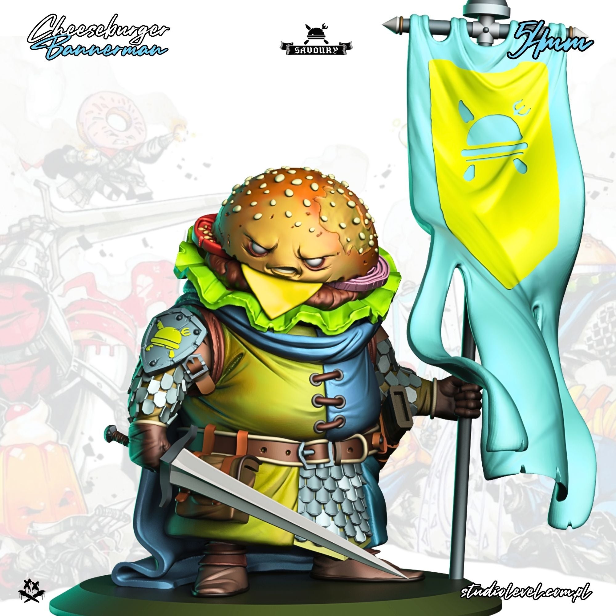 Cheeseburger Bannerman – 75mm / 54mm