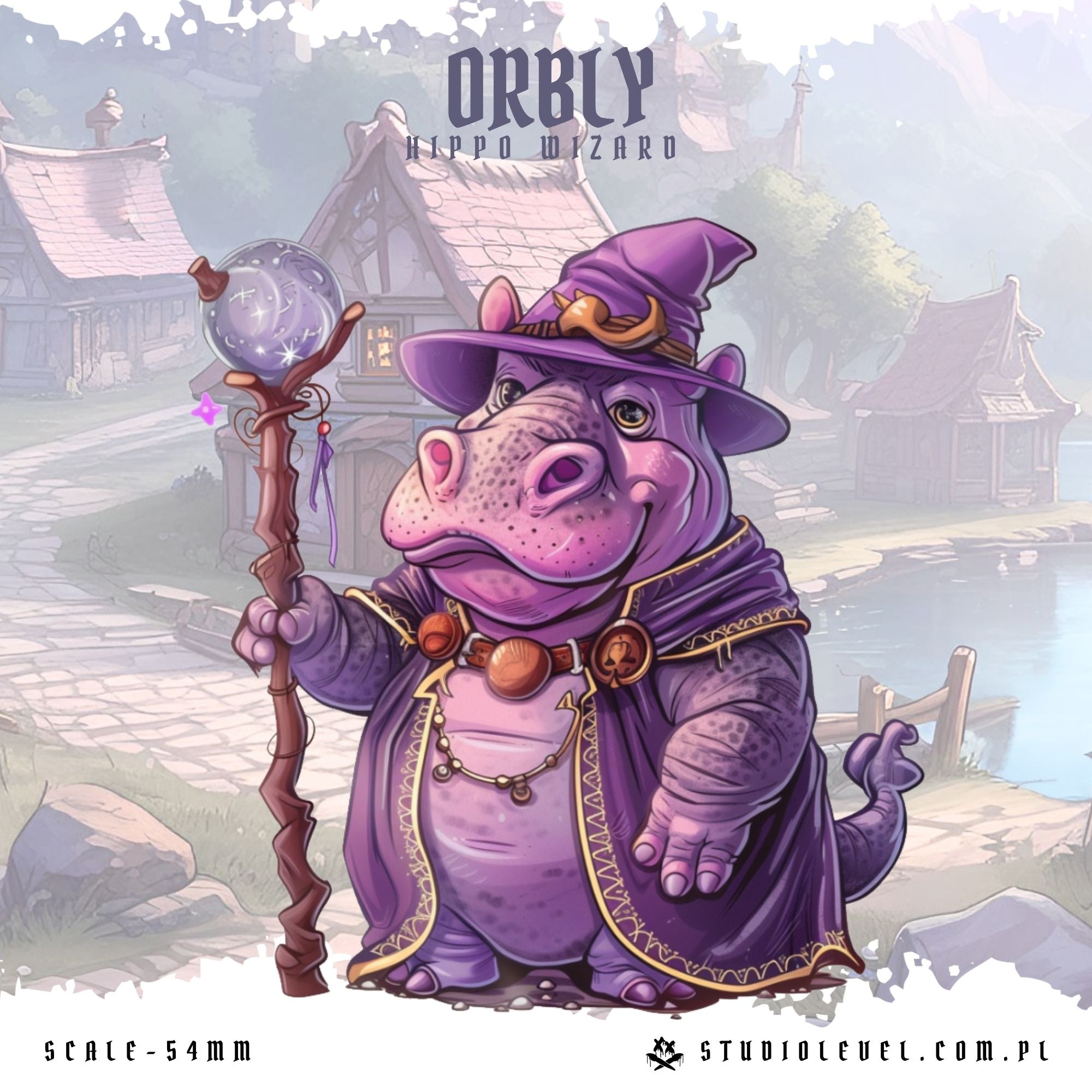 Orbly: Hippo Wizard - 54mm