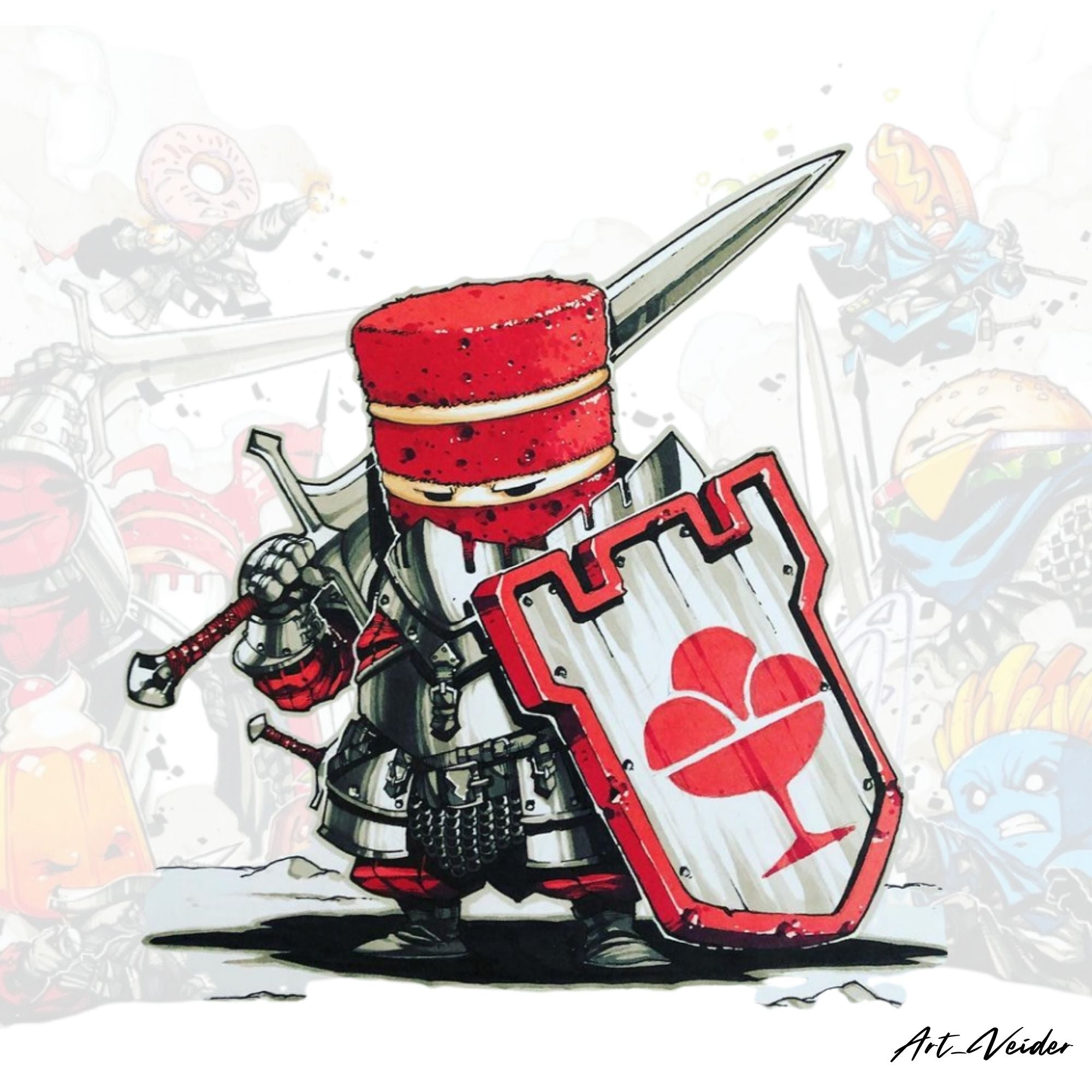 Red Velvet Cake Templar - 75mm / 54mm