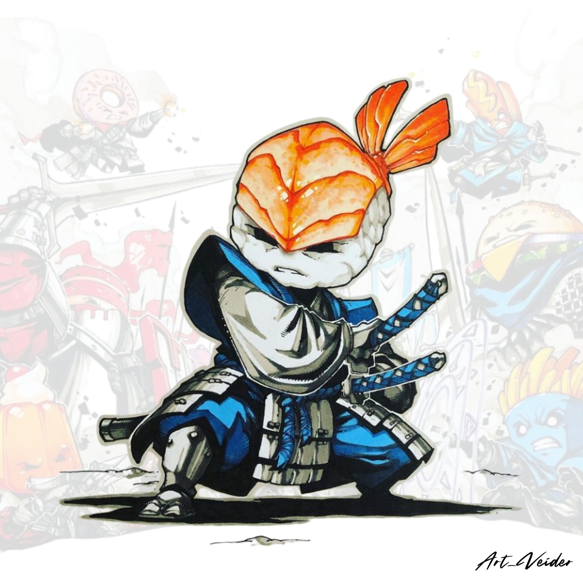Shrimp Sushi Samurai – 75mm / 54mm