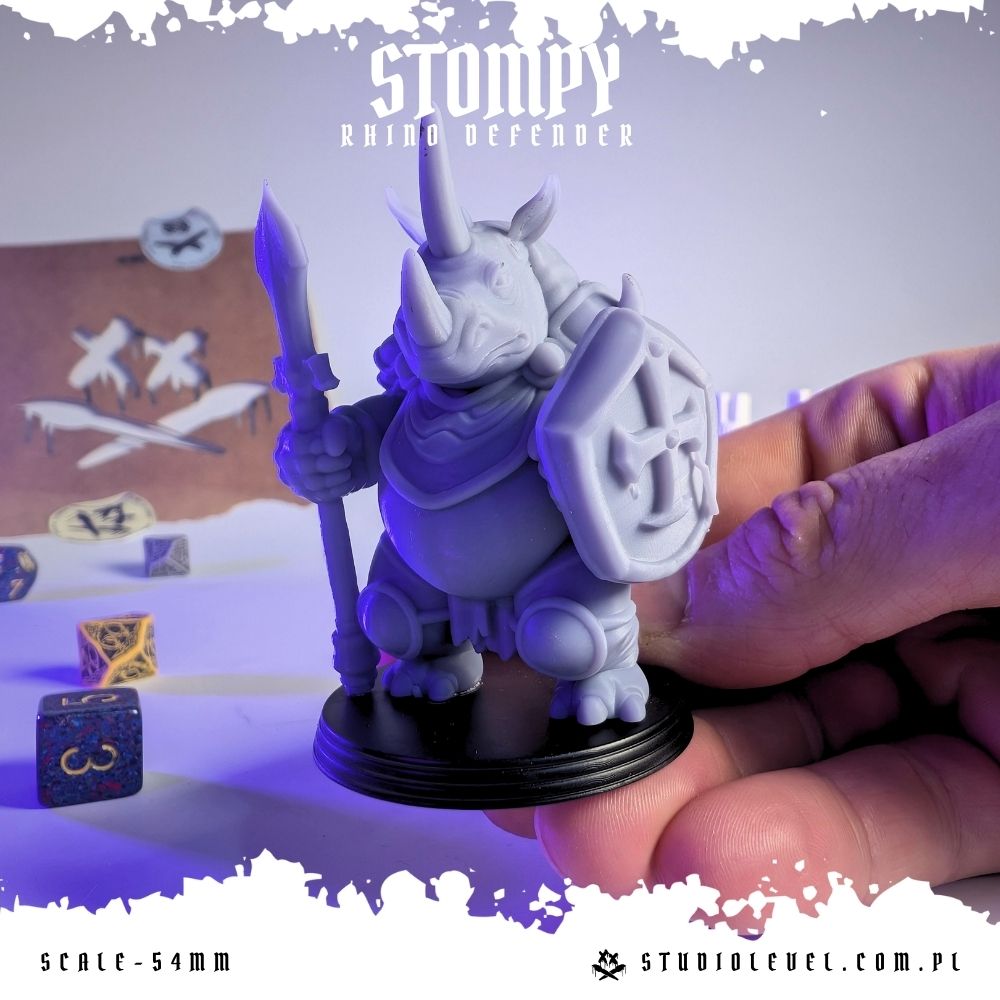 Stompy: Rhino Defender - 54mm