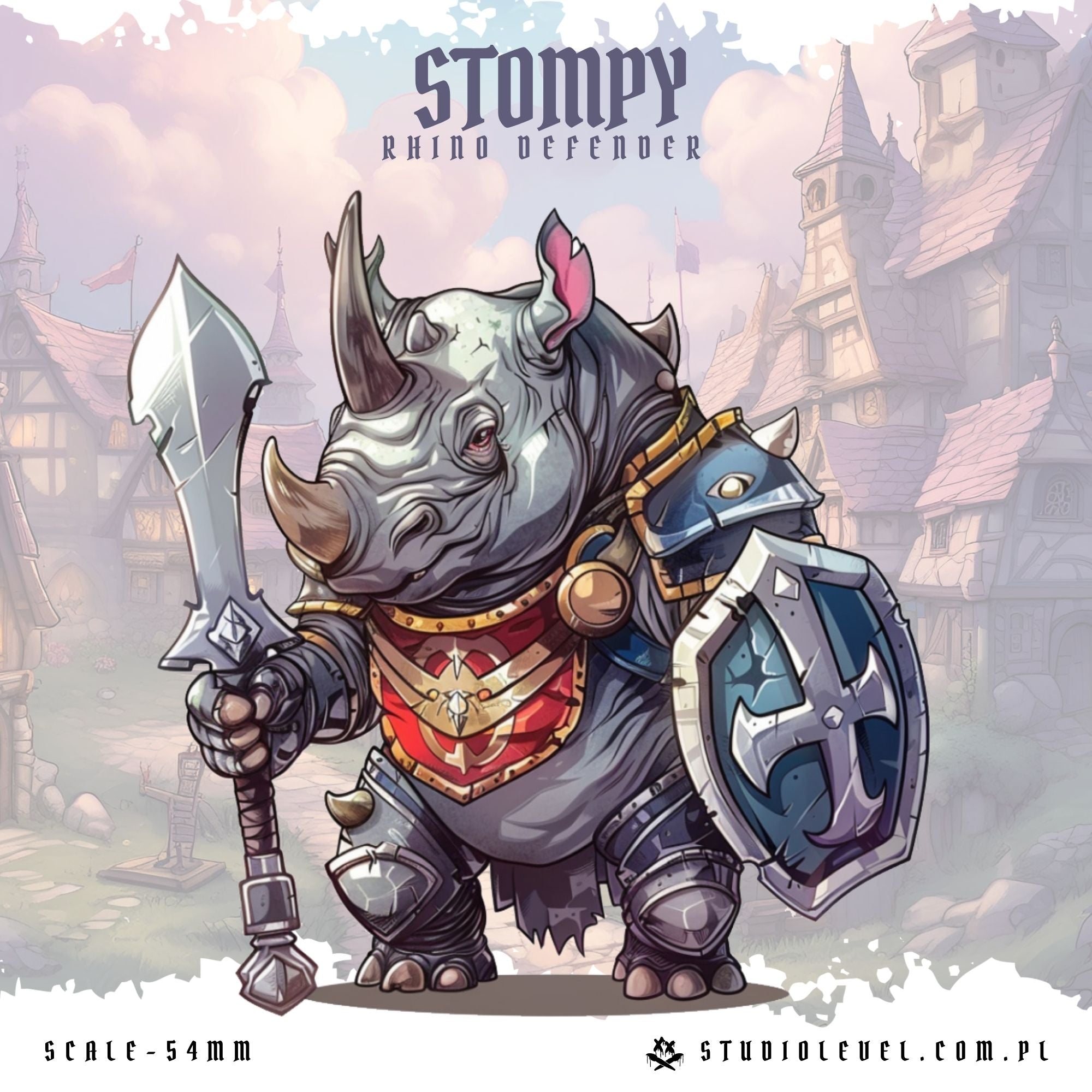 Stompy: Rhino Defender - 54mm