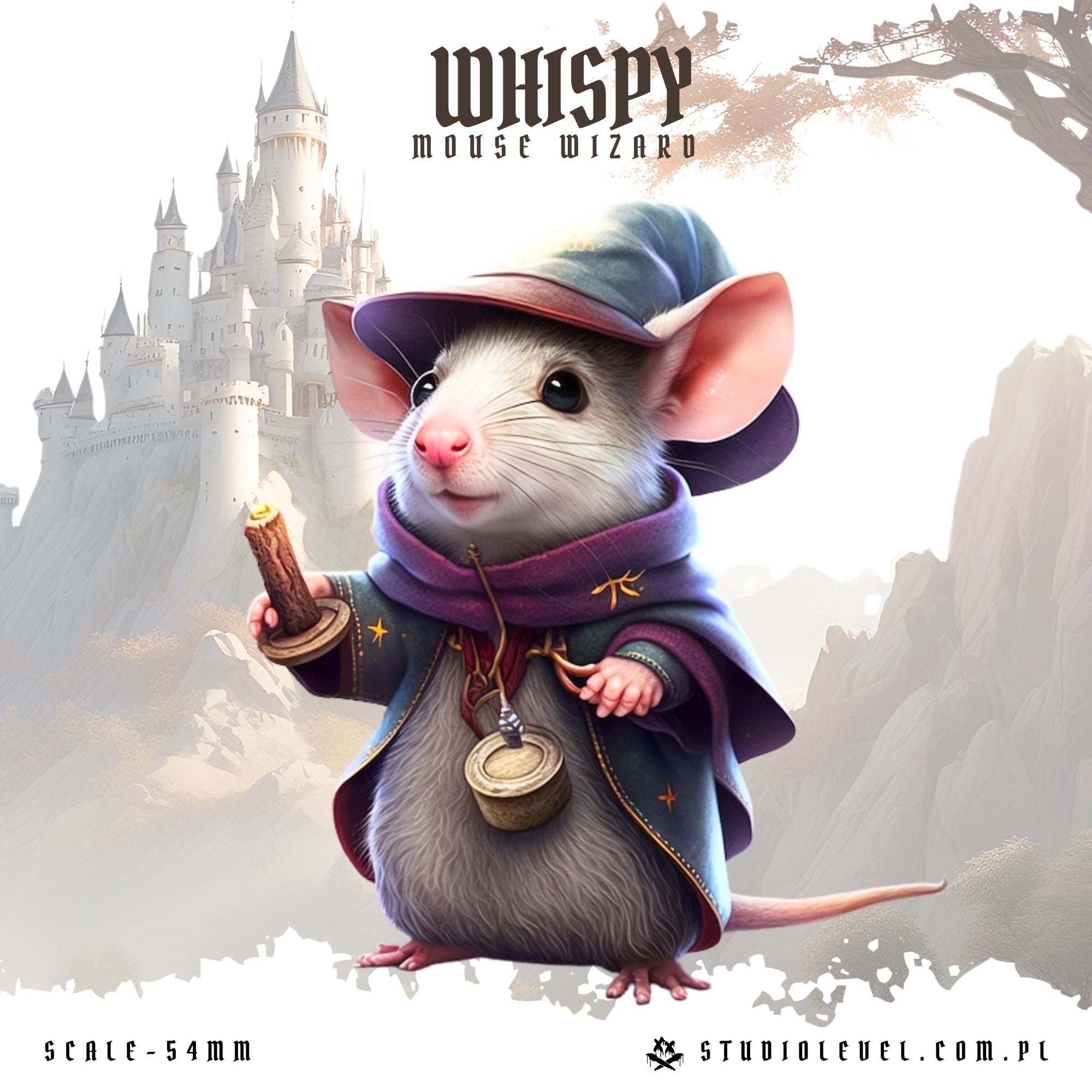 Whispy: Mouse Wizard - 54mm