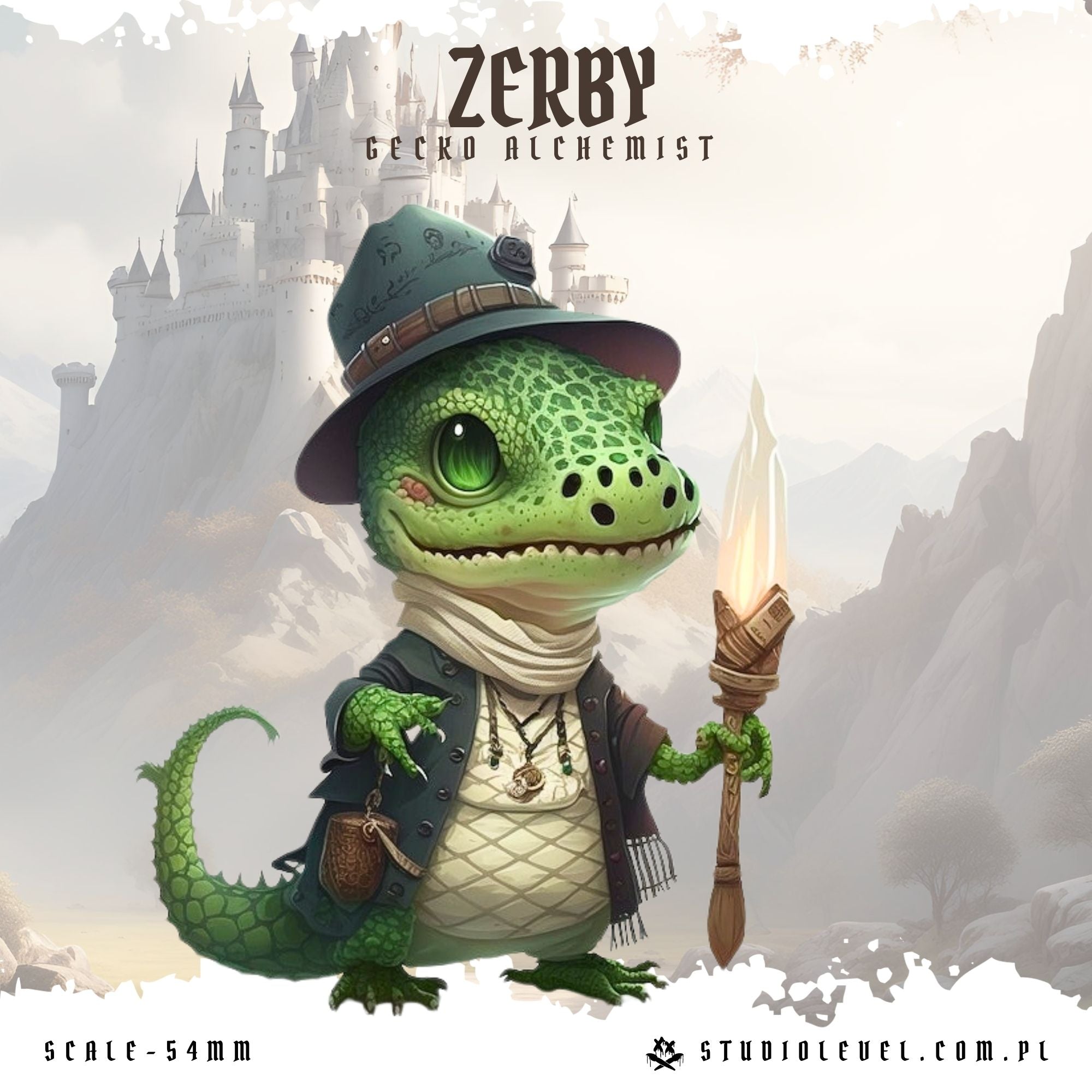 Zerby: Gecko Alchemist - 54mm