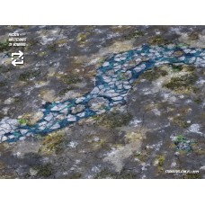 72"x48" WINTER: DOUBLE-SIDED CLOTH GAME MAT (6'x4')