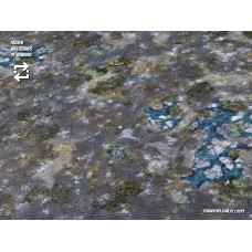 72"x48" WINTER: DOUBLE-SIDED CLOTH GAME MAT (6'x4')